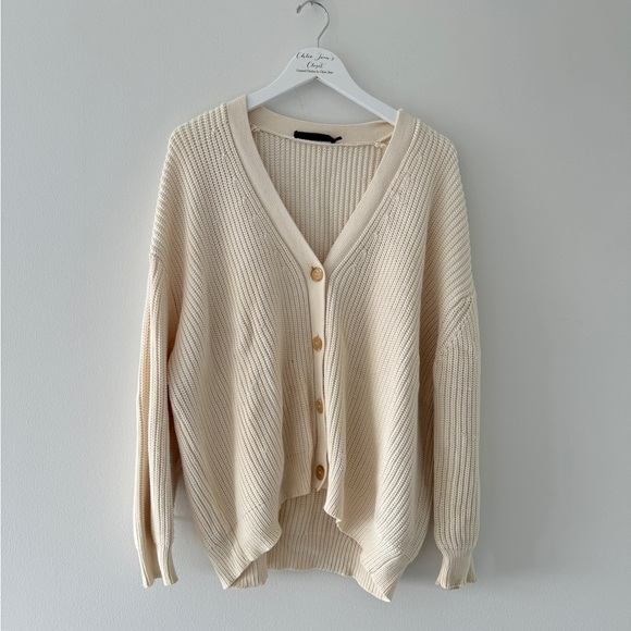 Jenni Kayne Cream Cardigan Sweater - Picture 5 of 9